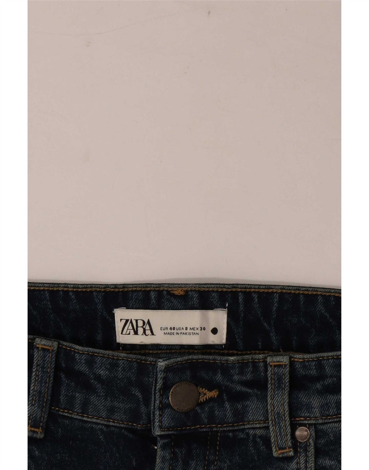 Zara Damen Straight Jeans EU 40 Medium W30 L28 Marineblau