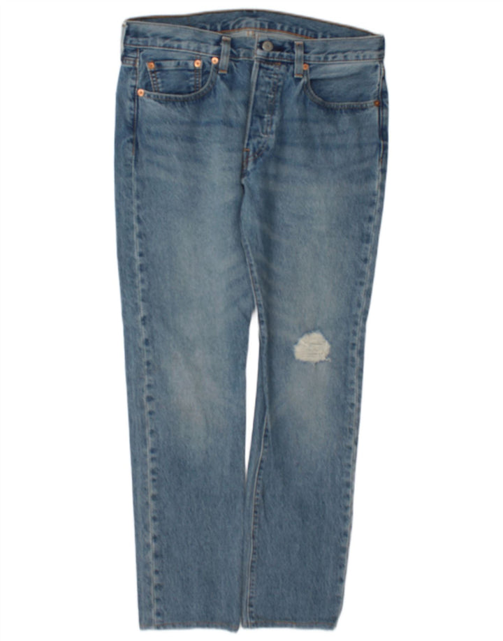 Levi's Herren 501 Straight Jeans W32 L30 Blaue Baumwolle
