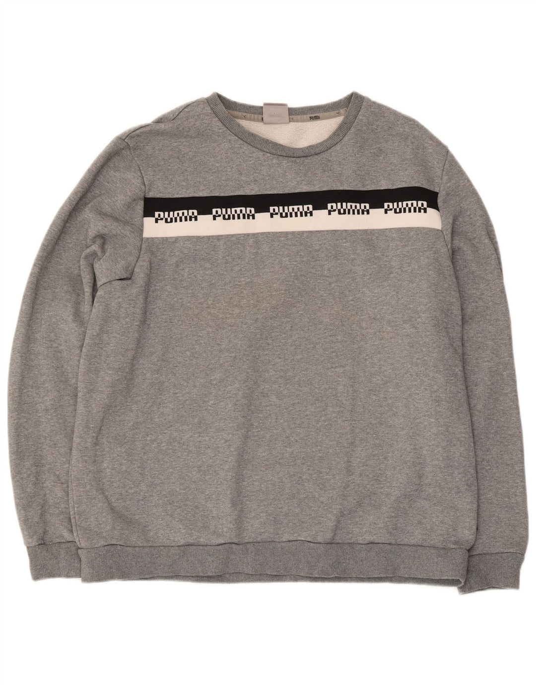 Puma Herren Sweatshirt Pullover XL Grau gefleckte Baumwolle