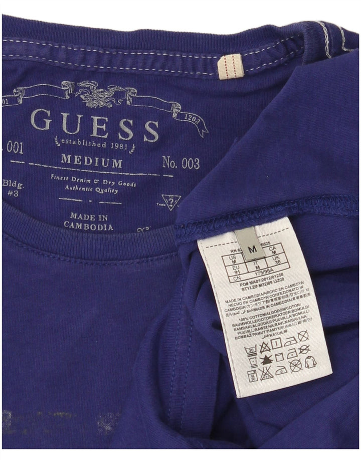 Guess Herren-T-Shirt mit Grafik, mittelviolette Baumwolle