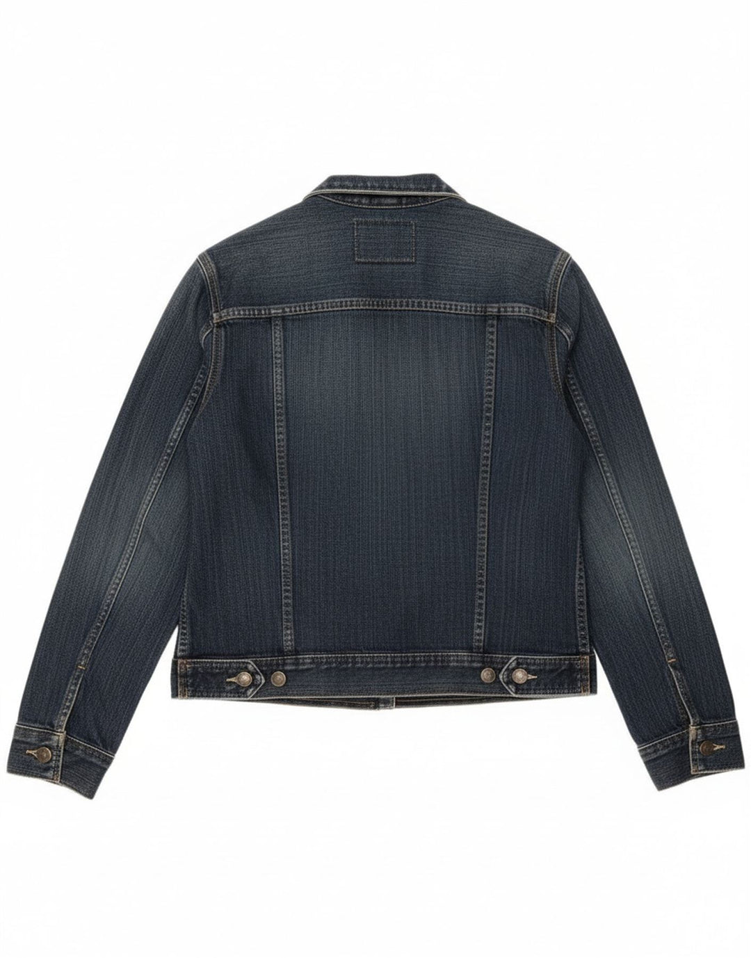 Eddie Bauer Damen Crop Denim Jacke UK 14 Mittelblaue Baumwolle