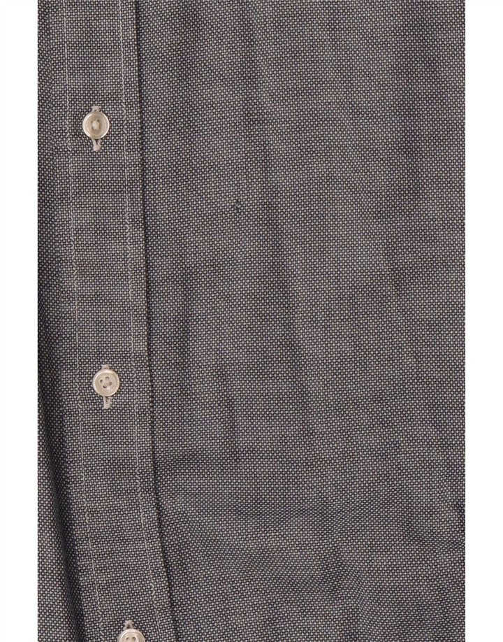 TOMMY HILFIGER Herren Regular Fit Hemd XL Grau gefleckte Baumwolle