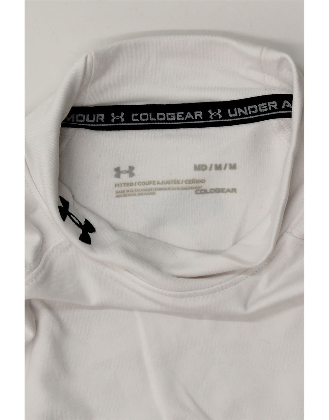 Under Armour Herren Cold Gear Top Langarm Mittelweißes Polyester