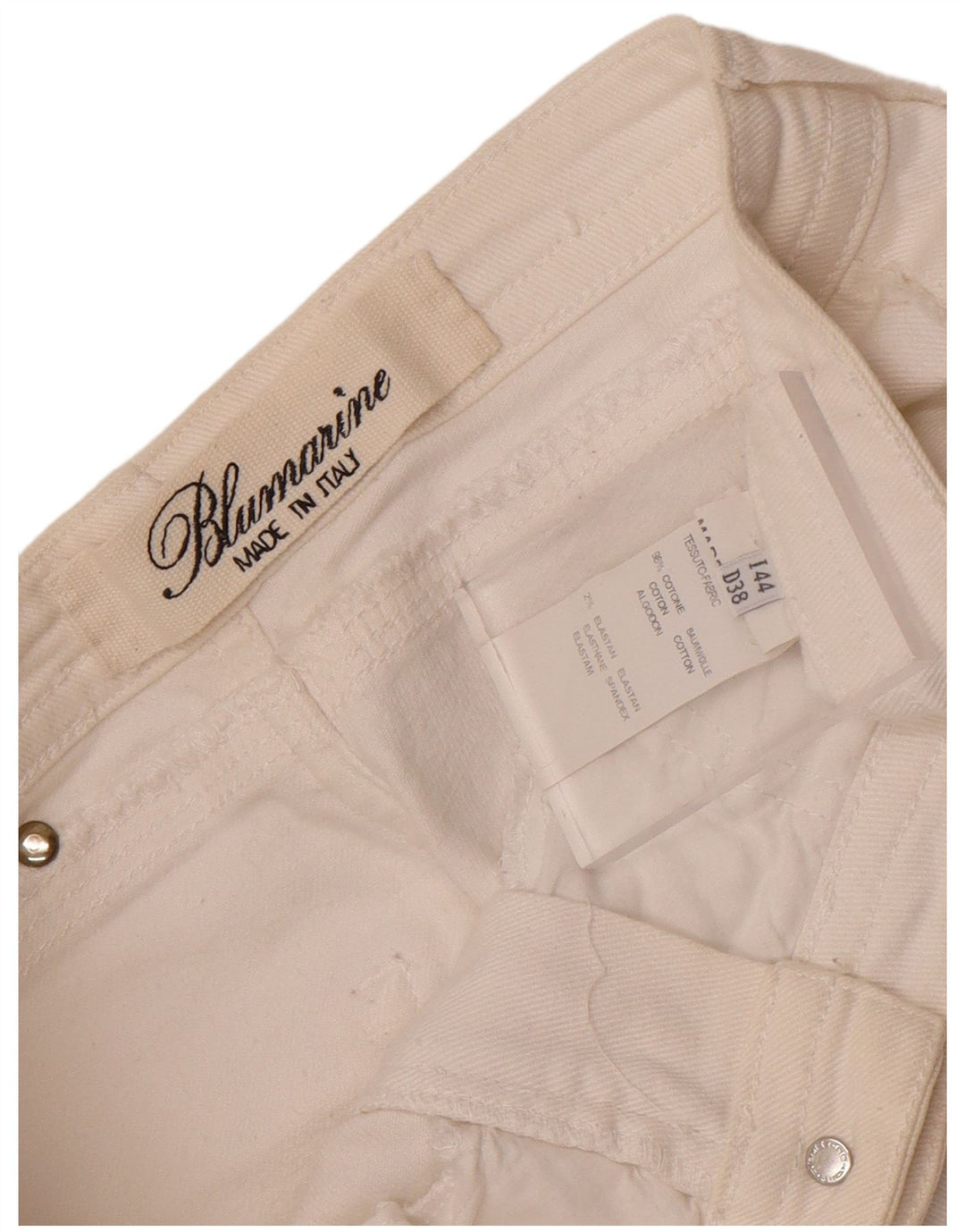 Blumarine Damen Slim Jeans IT 44 Medium W30 L33 Weiße Baumwolle