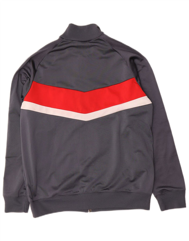 Adidas Herren-Trainingsanzug-Top-Jacke, kleines graues Colourblock-Polyester