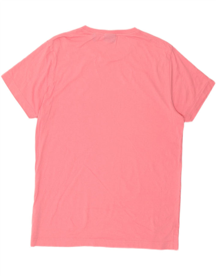 Gant Herren Regular T-Shirt Top Large Rosa Baumwolle
