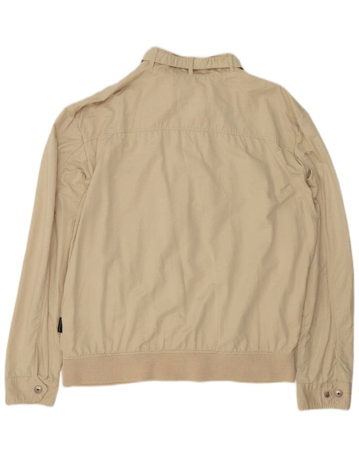 Sergio Tacchini Herren Bomberjacke UK 44 2XL Beige Baumwolle