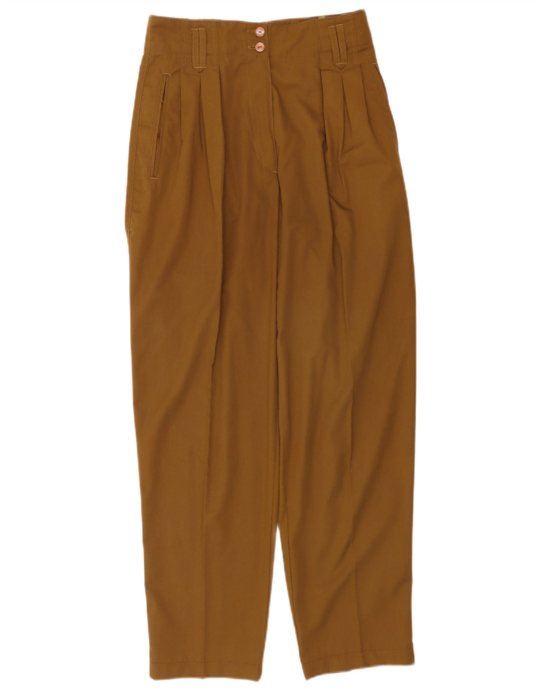 Vintage Damen Freizeithose mit Pegged, EU 38, Mittel W28 L30, Khaki, Polyester