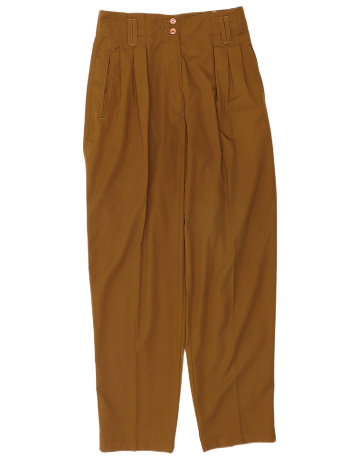 Vintage Damen Freizeithose mit Pegged, EU 38, Mittel W28 L30, Khaki, Polyester