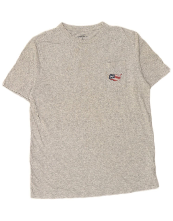 VINEYARD VINES Grafik-T-Shirt für Jungen, 15–16 Jahre, XL, Grau, Farbblock