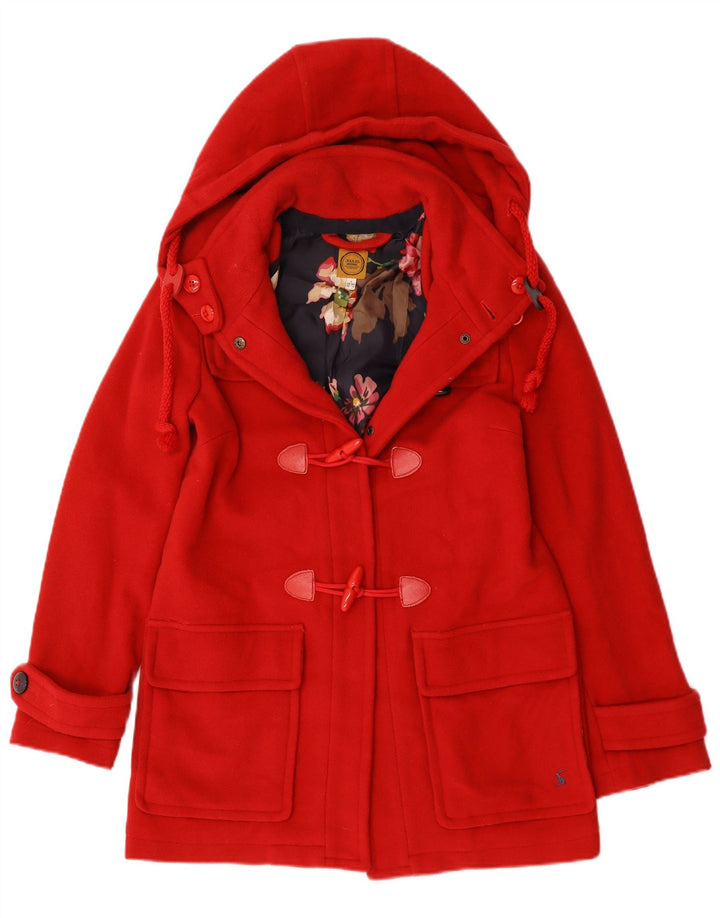 Joules Damen-Übergröße-Dufflecoat mit Kapuze, UK 6, XS, rote Wolle