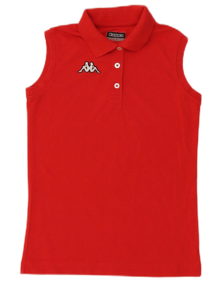 Kappa Damen ärmelloses Poloshirt UK 10 Small Rot