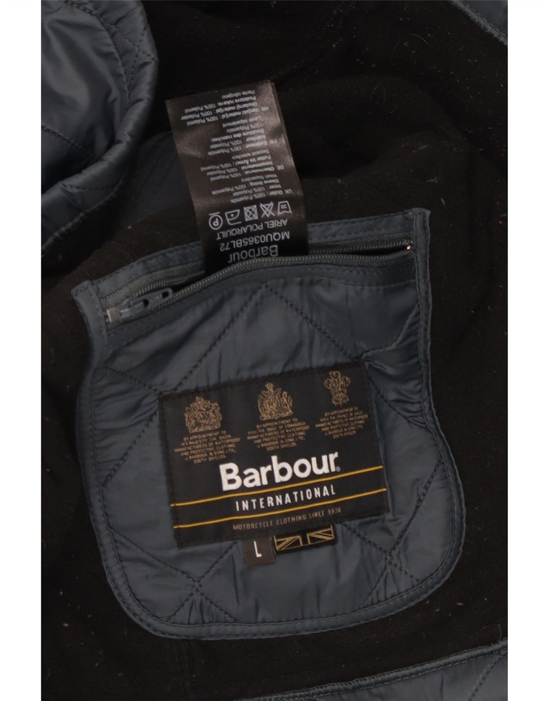 BARBOUR Herren Steppjacke UK 40 Large Marineblau Polyamid