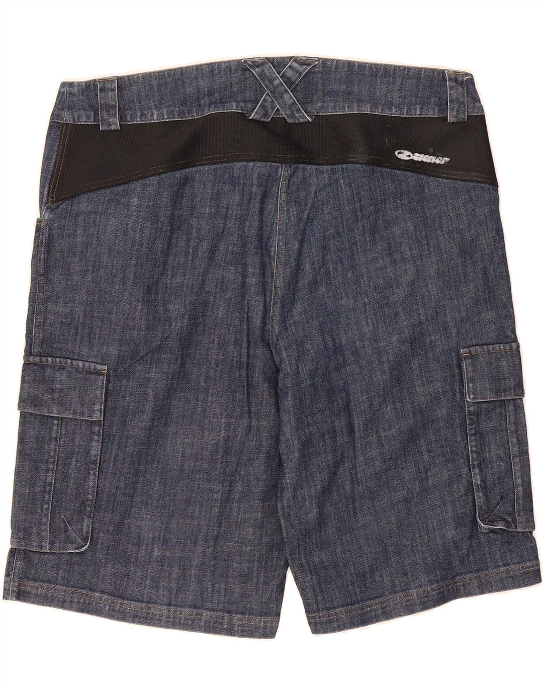 VINTAGE Womens Cargo Denim Shorts EU 42 Large W38  Blue Cotton Vintage Vintage and Second-Hand Vintage from Messina Hembry 
