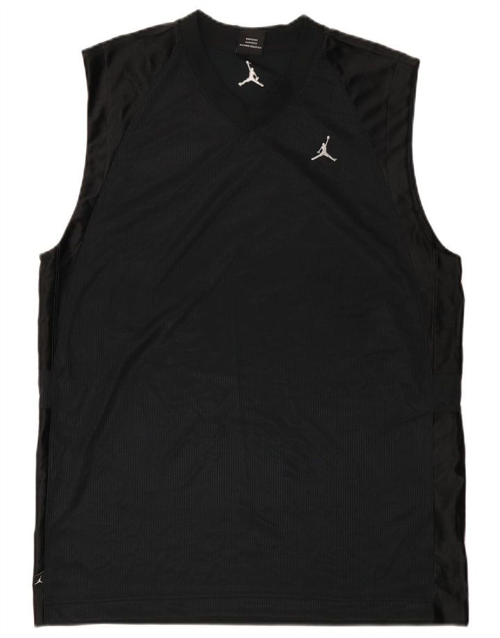 Jordan Herren-Weste, mittelgroß, schwarzes Polyester