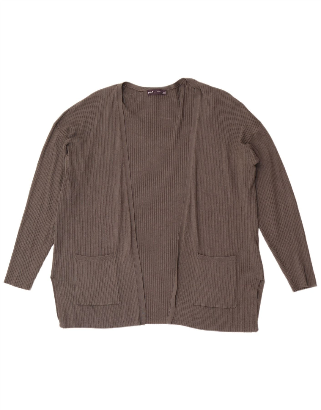 Marks & Spencer Damen-Cardigan mit entspannter Passform, Gr. 14, Grau