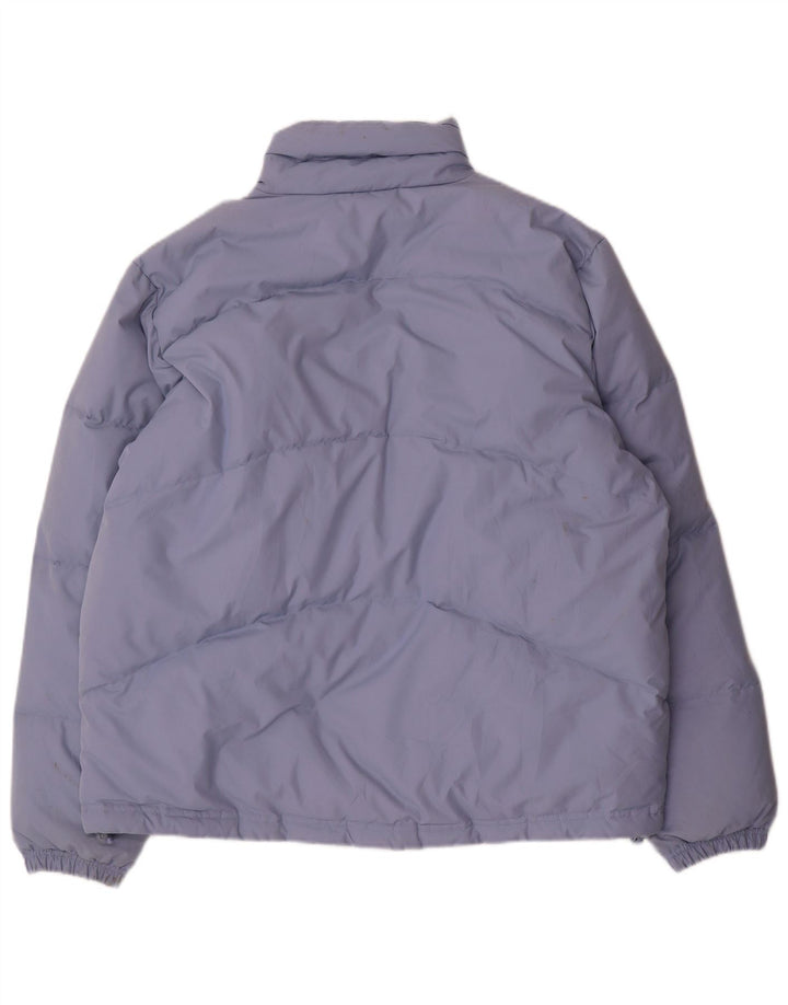 Adidas Damen Übergroße gepolsterte Jacke UK 14 Large Blau Polyester