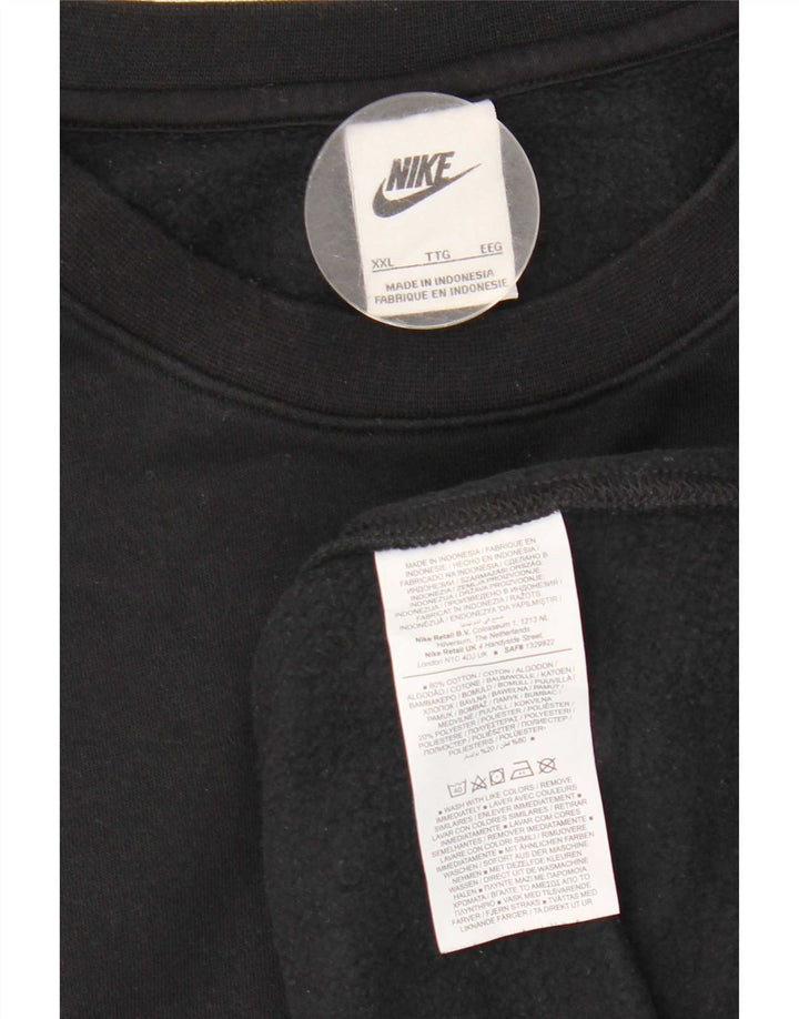 Nike Herren Sweatshirt Pullover 2XL Schwarz Baumwolle