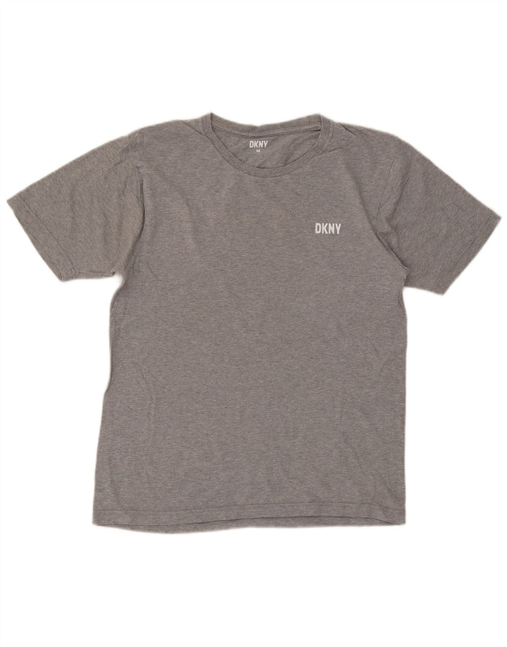 Dkny Herren T-Shirt-Oberteil aus mittelgrauer Baumwolle