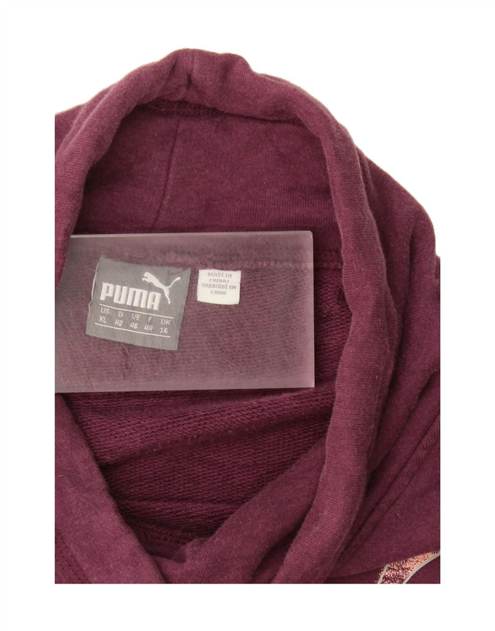 PUMA Womens Graphic Sweatshirt Jumper UK 16 Large Purple Vintage Puma and Second-Hand Puma from Messina Hembry 