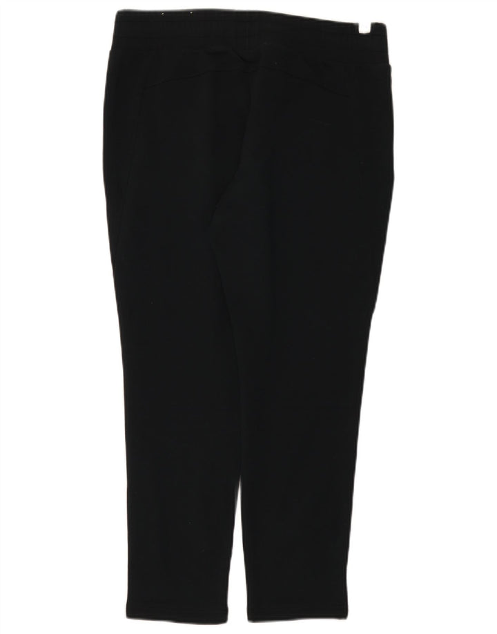 Puma Womens Crop Graphic Leggings UK 12 Mittelschwarze Baumwolle