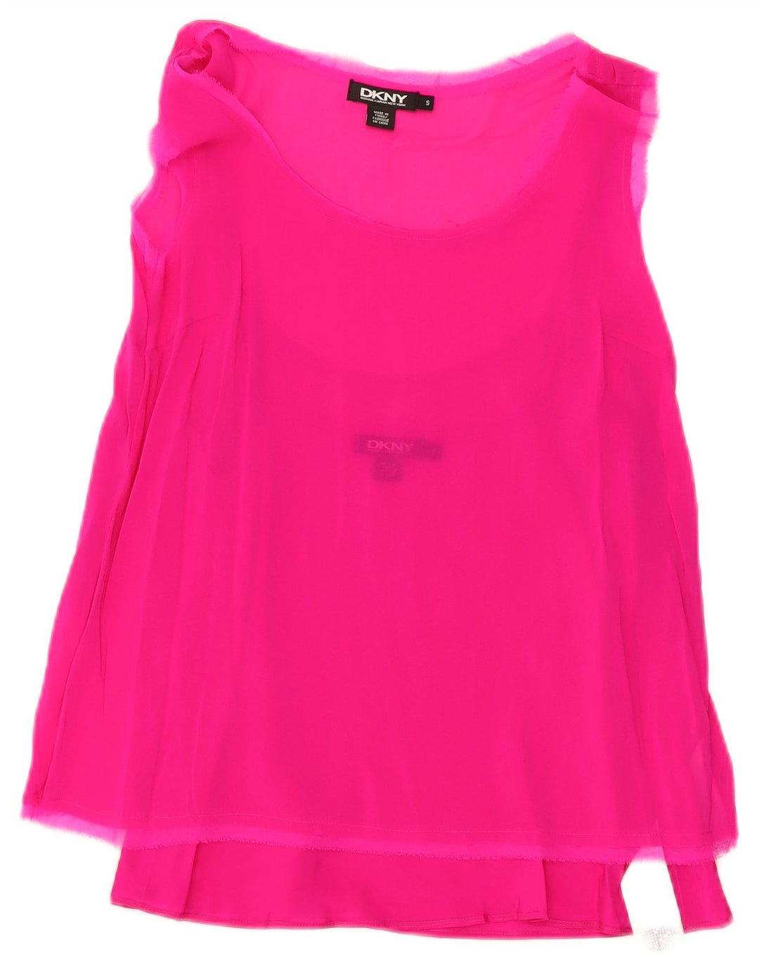 Dkny Damen-Bluse, ärmellos, Gr. 10, Größe S, rosa, Seide