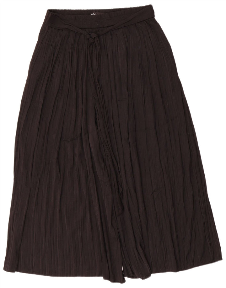 Zara Damen Cullotes Caprihose Medium W30 L22 Schwarz Polyester