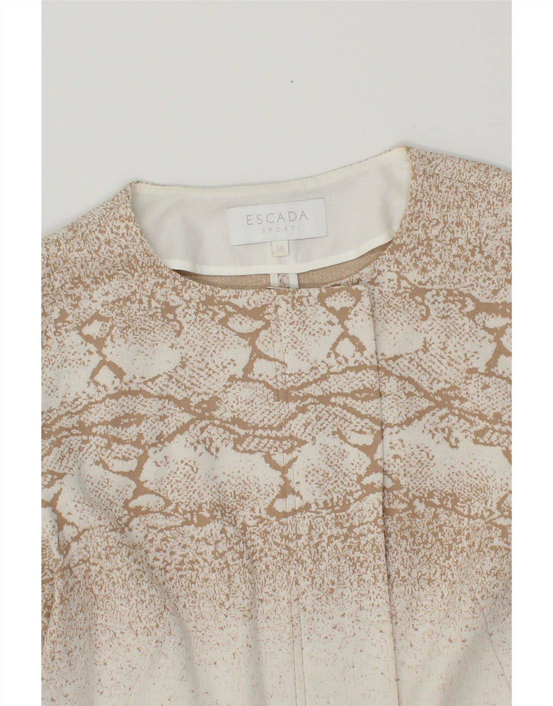 ESCADA Womens Blazer Jacket IT 38 XS Off White Flecked Cotton Vintage Escada and Second-Hand Escada from Messina Hembry 
