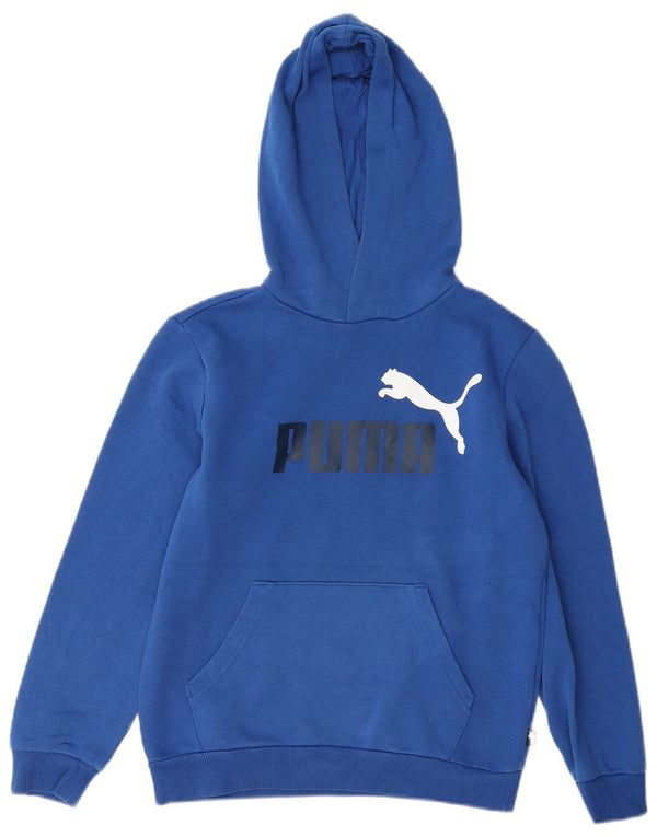 Puma Kapuzenpullover mit Grafik für Jungen, 11–12 Jahre, blaue Baumwolle