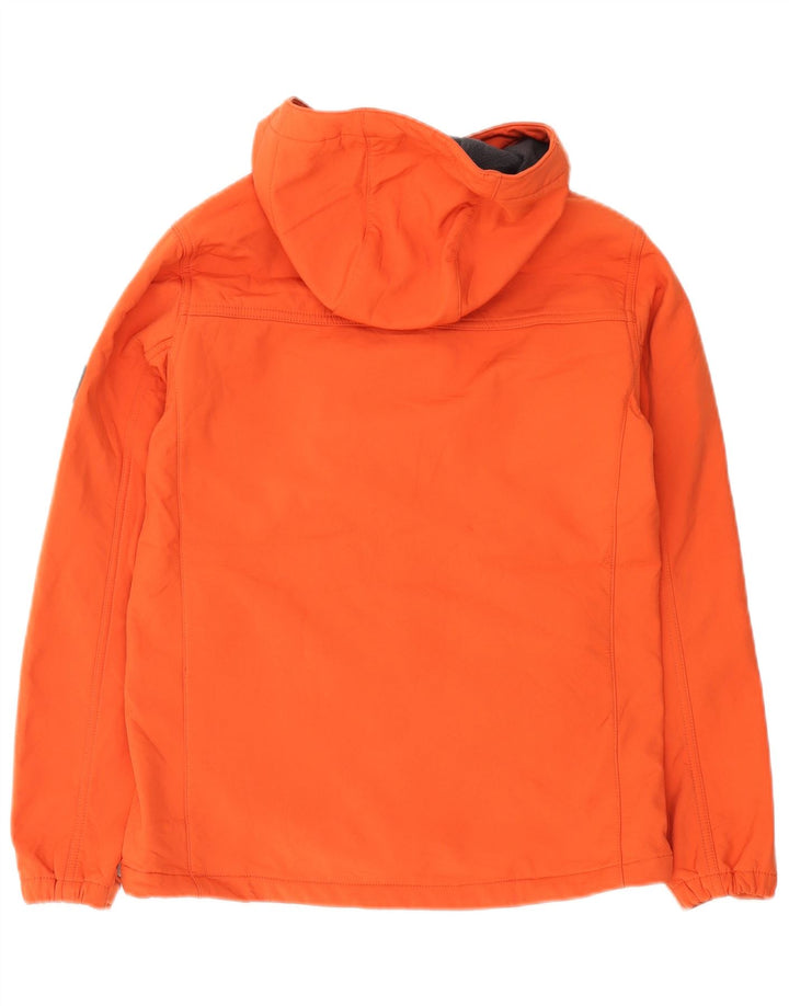 Zara Herren-Windbreakerjacke mit Kapuze, UK 36, Größe S, rot, Polyester