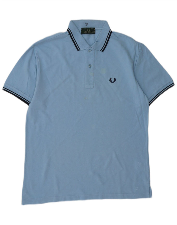 FRED PERRY Herren-Poloshirt aus mittelblauer Baumwolle