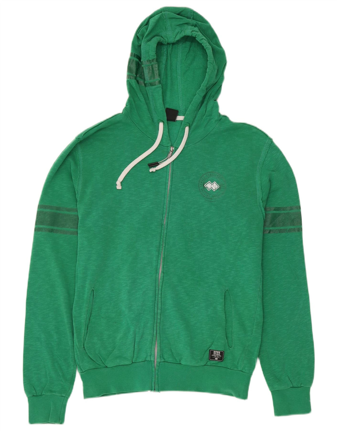 ERREA Herren-Kapuzenpullover mit Reißverschluss, groß, grüne Baumwolle