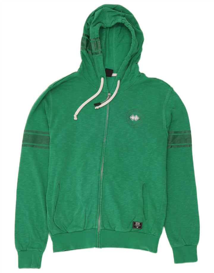ERREA Herren-Kapuzenpullover mit Reißverschluss, groß, grüne Baumwolle
