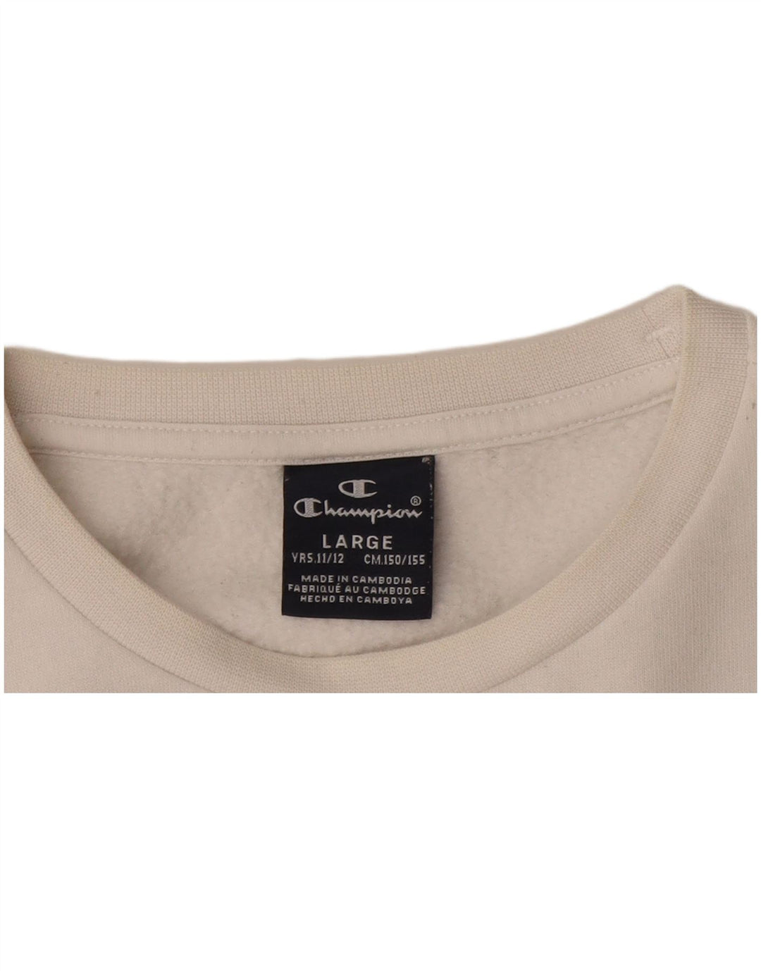 CHAMPION Jungen-Sweatshirt mit Grafik, 11–12 Jahre, Größe L, Weiß