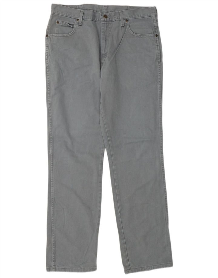 WRANGLER Herren Regular Straight Jeans W34 L33 Graue Baumwolle