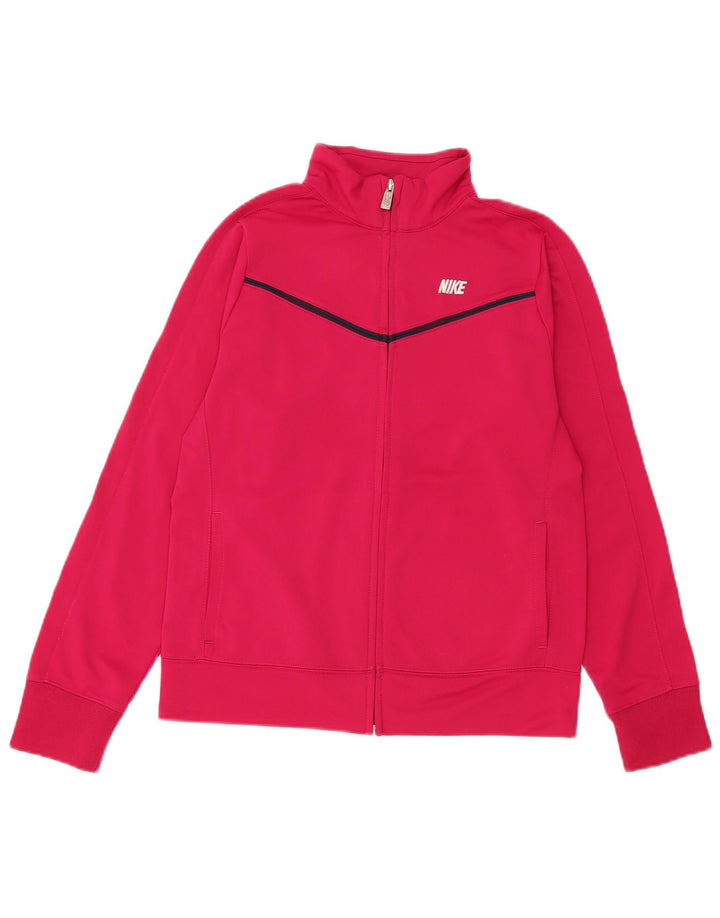 Nike Mädchen-Trainingsanzug-Top-Jacke, 13–14 Jahre, rosa, Polyester