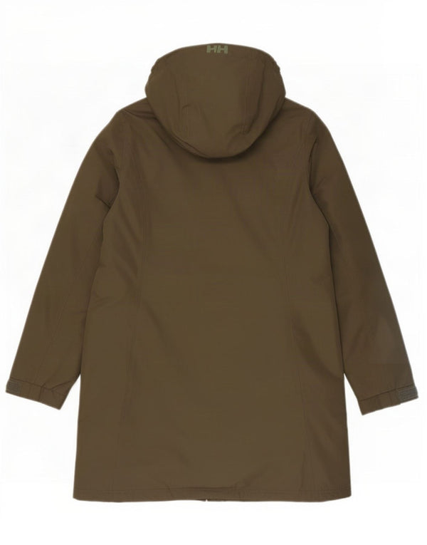 Helly Hansen Wattierter Damenmantel mit Kapuze, UK 14, mittleres Khaki, Polyester