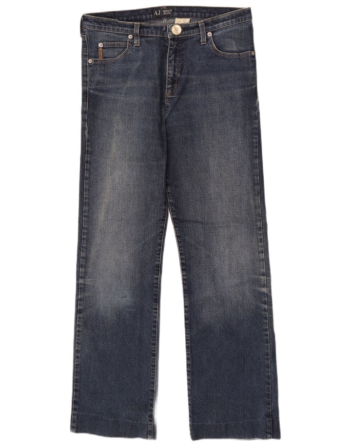 Armani Damen Straight Jeans W29 L29 Blaue Baumwolle