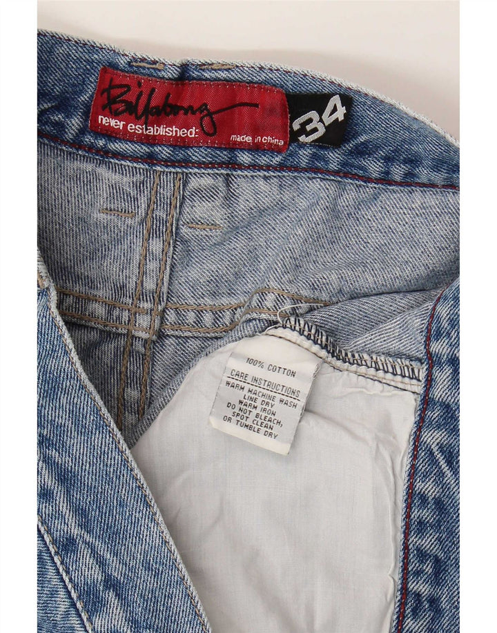 Billabong Herren Zathan Denim Shorts W34 Große blaue Baumwolle
