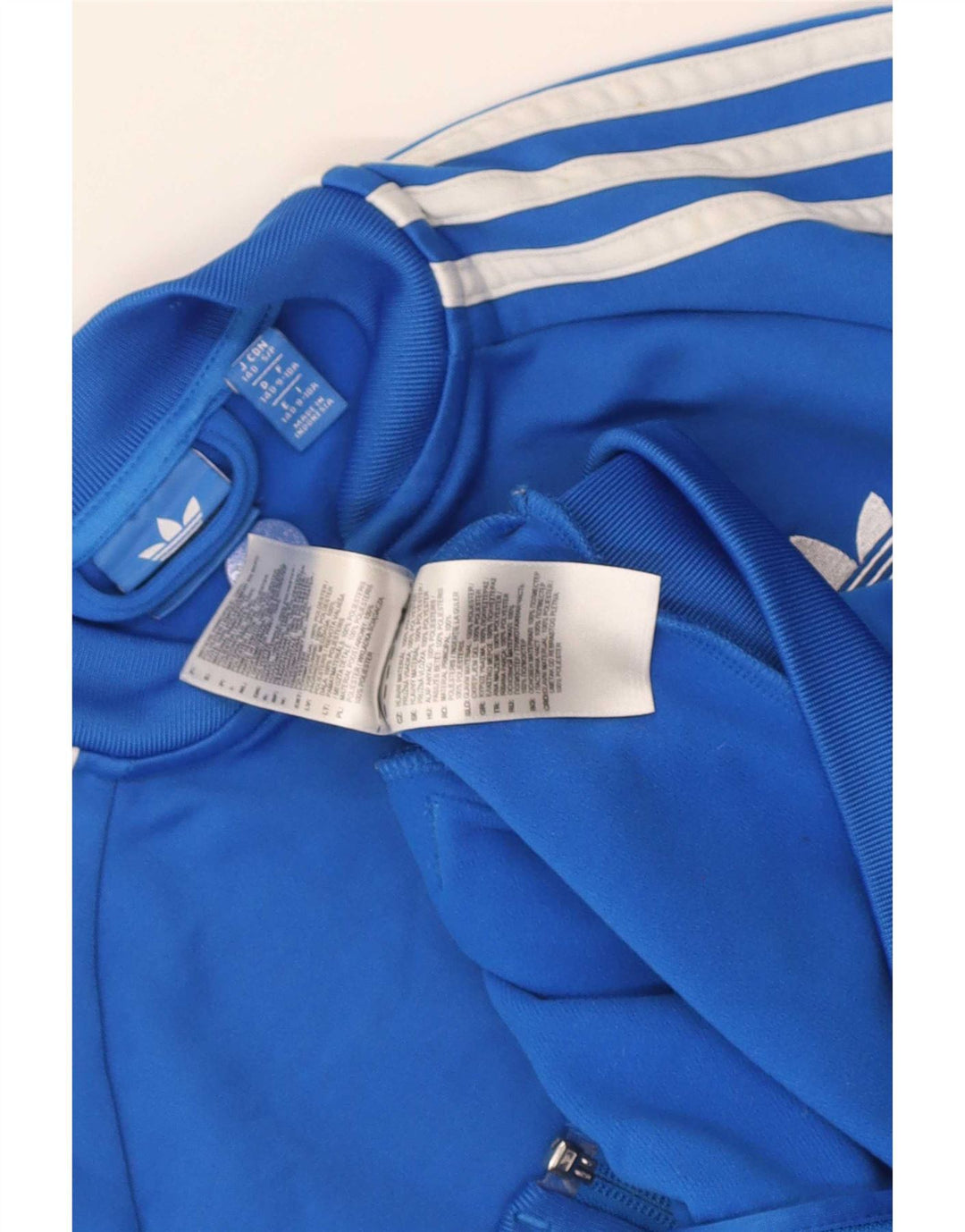 Adidas Jungen-Trainingsanzug-Top-Jacke, 9–10 Jahre, blaues Polyester