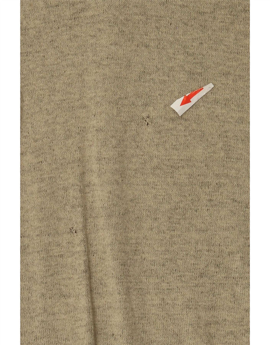 Calvin Klein Herren-Pullover mit Reißverschluss am Hals, mittelbeige gefleckte Baumwolle