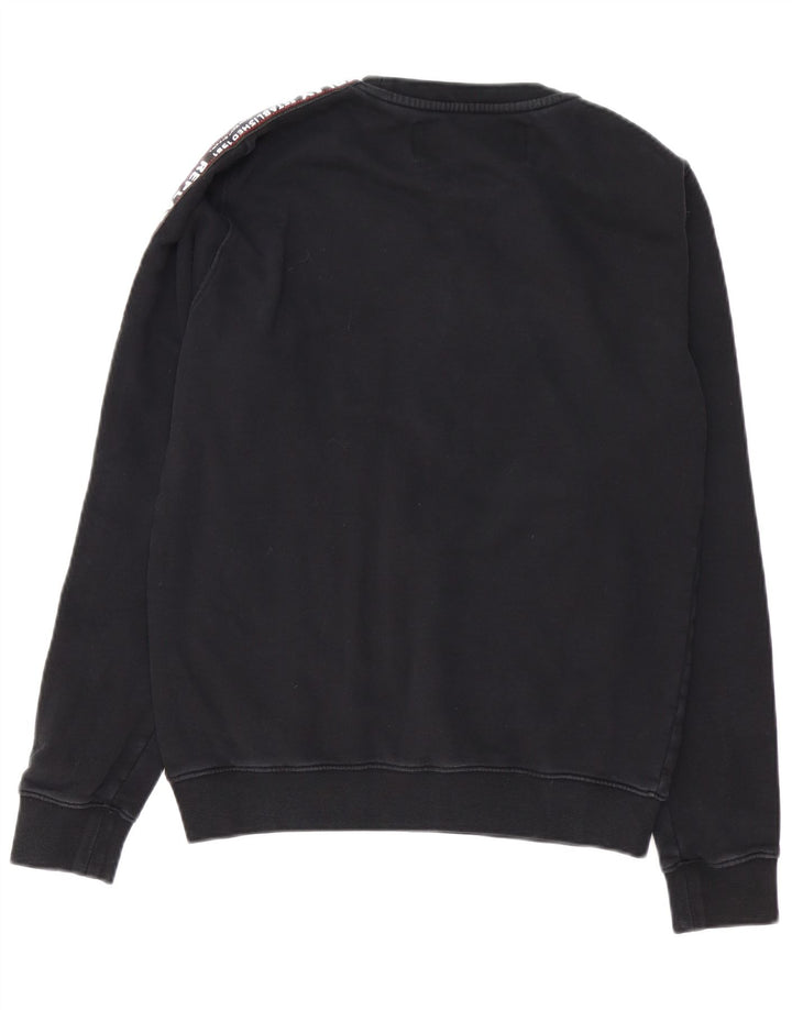 REPLAY Herren-Sweatshirt mit Grafik, mittelschwarze Baumwolle