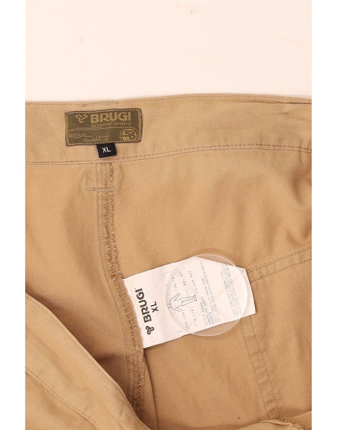 Brugi Herren Chinoshorts XL W38 Beige Baumwolle