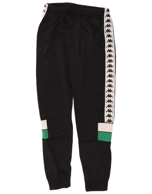 Kappa Herren-Trainingshose mit Grafik, Jogginghose, XL, Schwarz, Farbblock