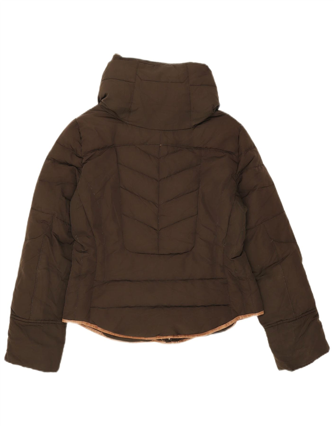 Zara Damen-Jacke mit Kapuze, gepolstert, UK 14, Mittel Khaki