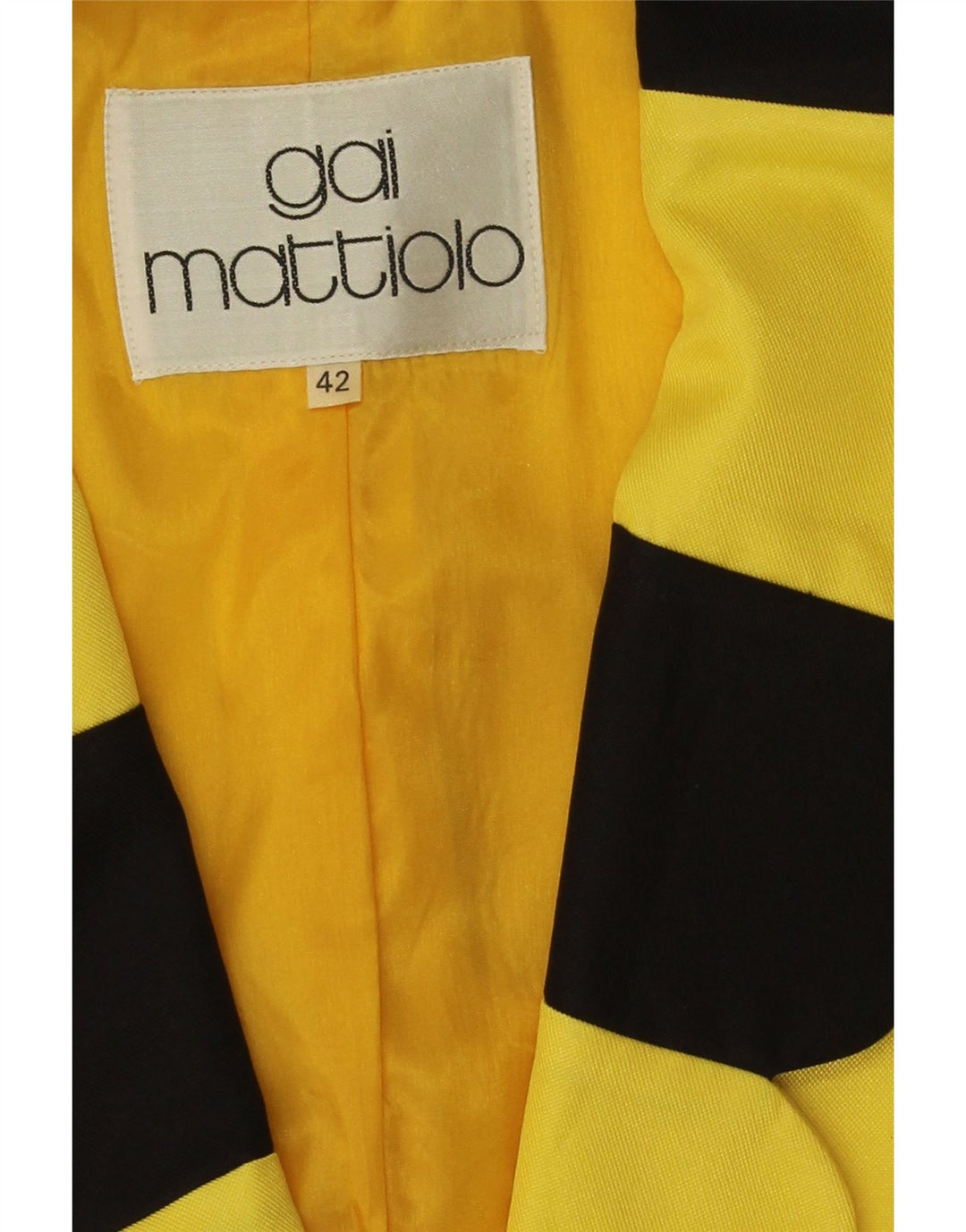 Gai Mattiolo Damen Kurzarm-Blazerjacke IT 42 Mittelgelb