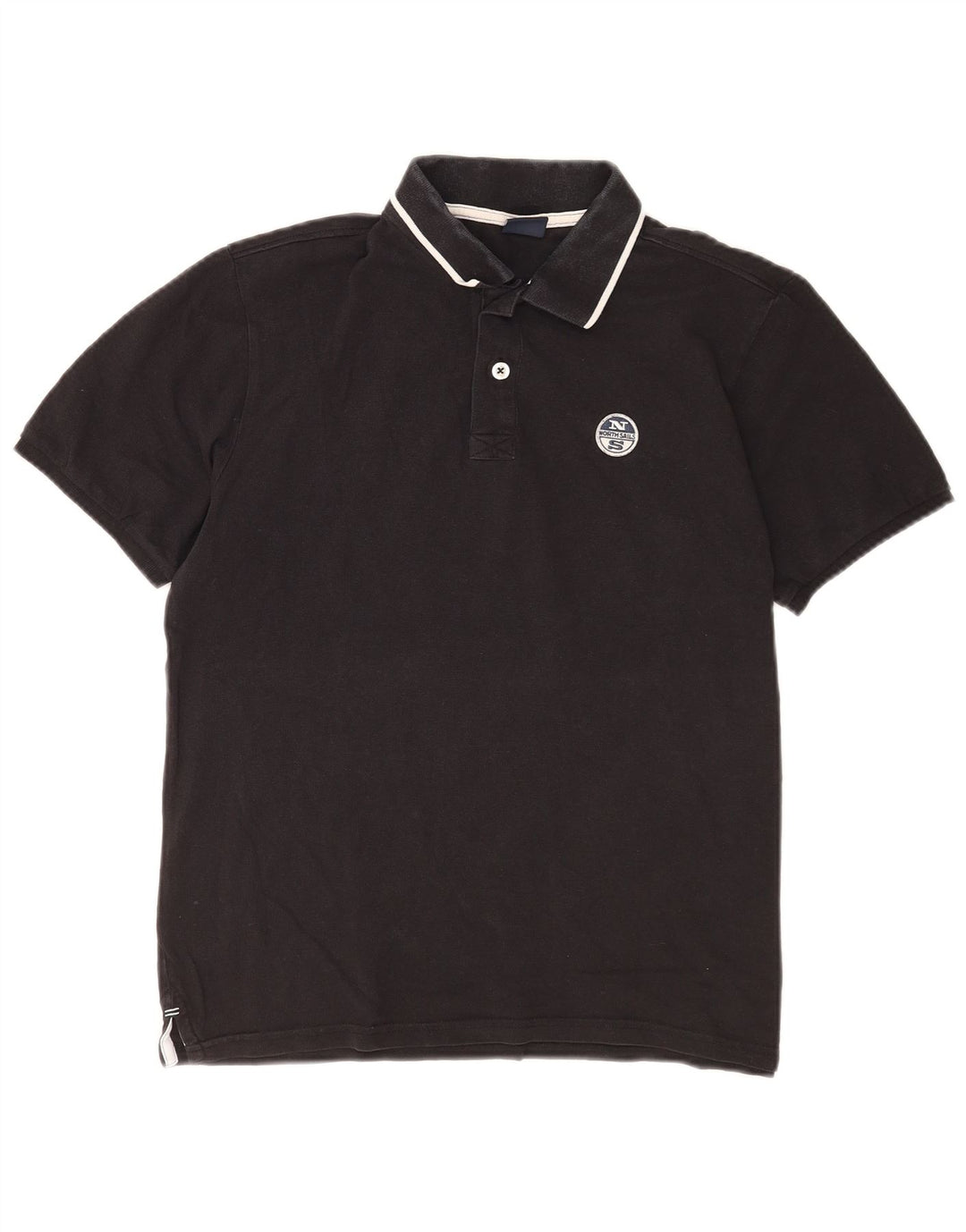 North Sails Herren-Poloshirt, Größe S, schwarze Baumwolle