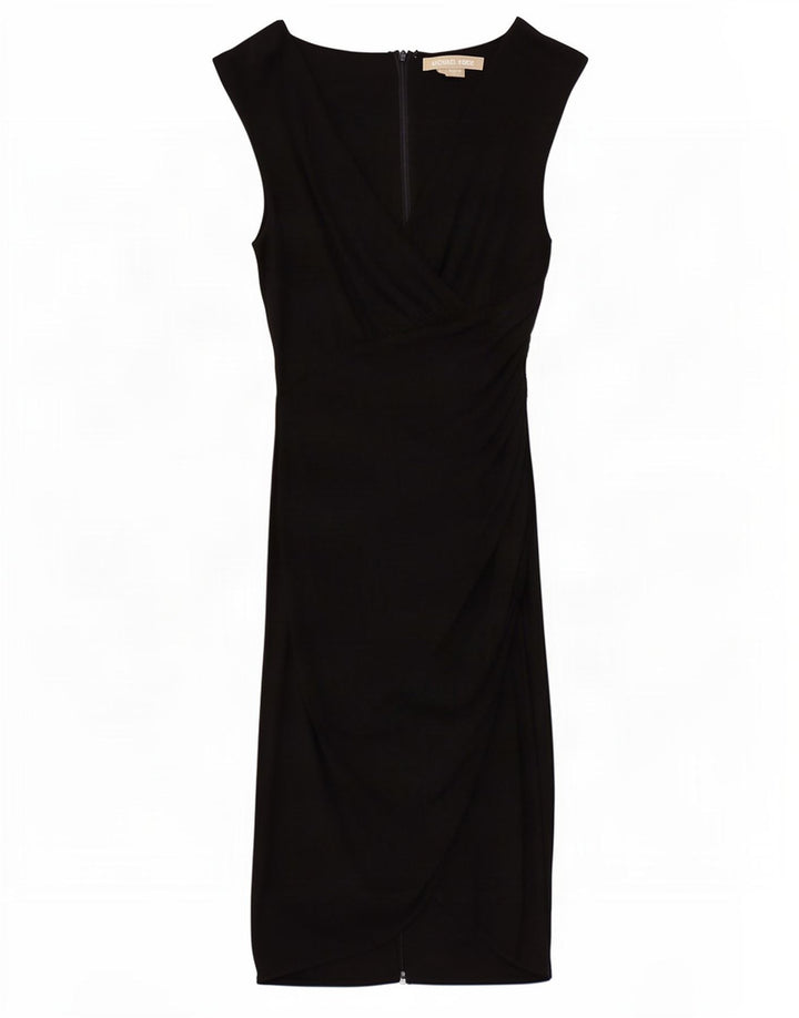 Michael Kors Damen Ärmelloses Etuikleid US 6 Medium Schwarz