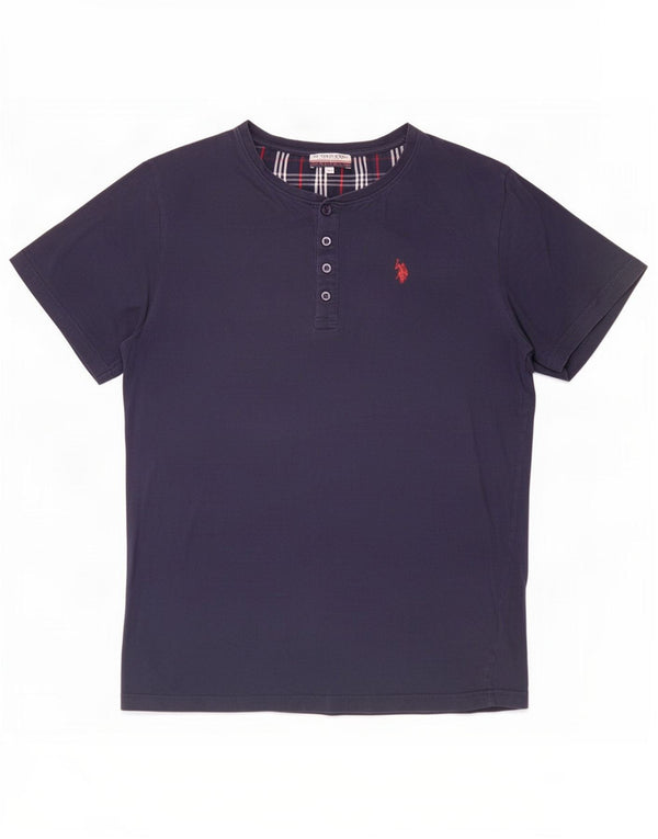U.S. Polo Assn. Herren-T-Shirt-Oberteil XL aus marineblauer Baumwolle