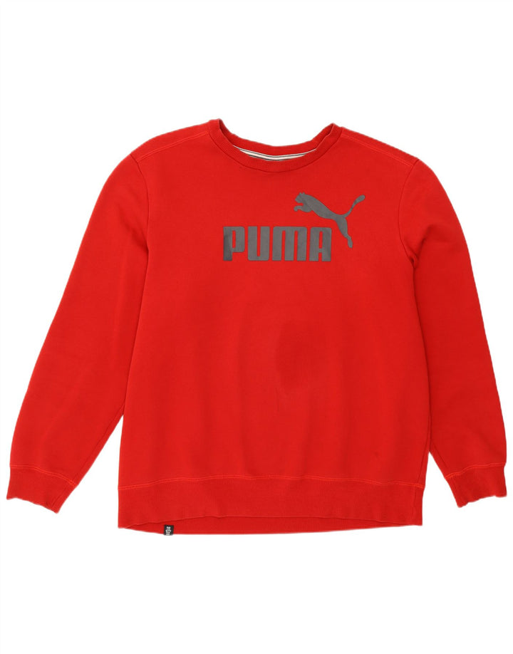 PUMA Mens Graphic Sweatshirt Jumper Large Red